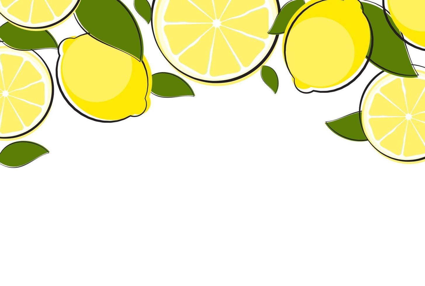 ilustração em vetor fundo natural abstrato limão