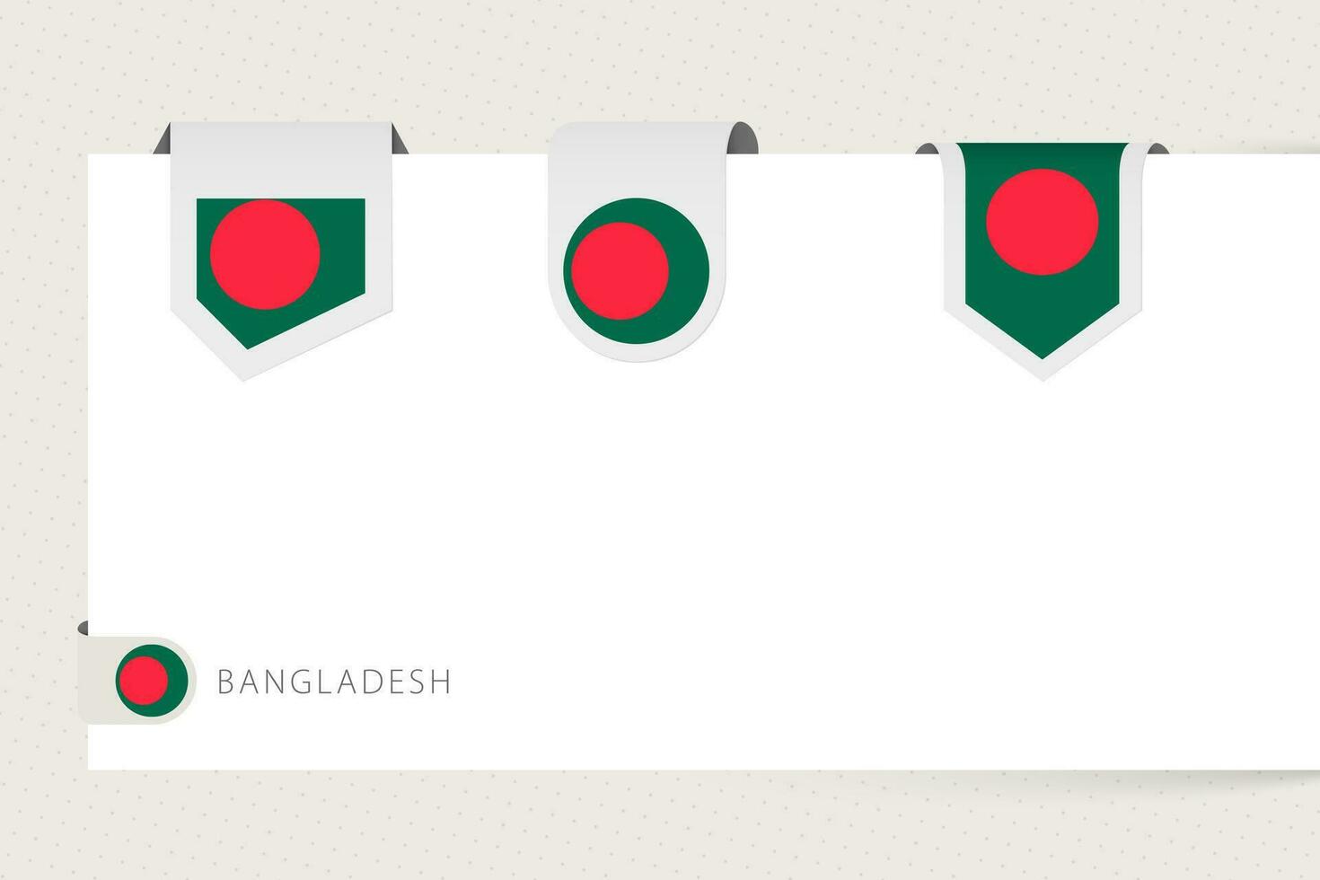 rótulo bandeira coleção do Bangladesh dentro diferente forma. fita bandeira modelo do Bangladesh vetor