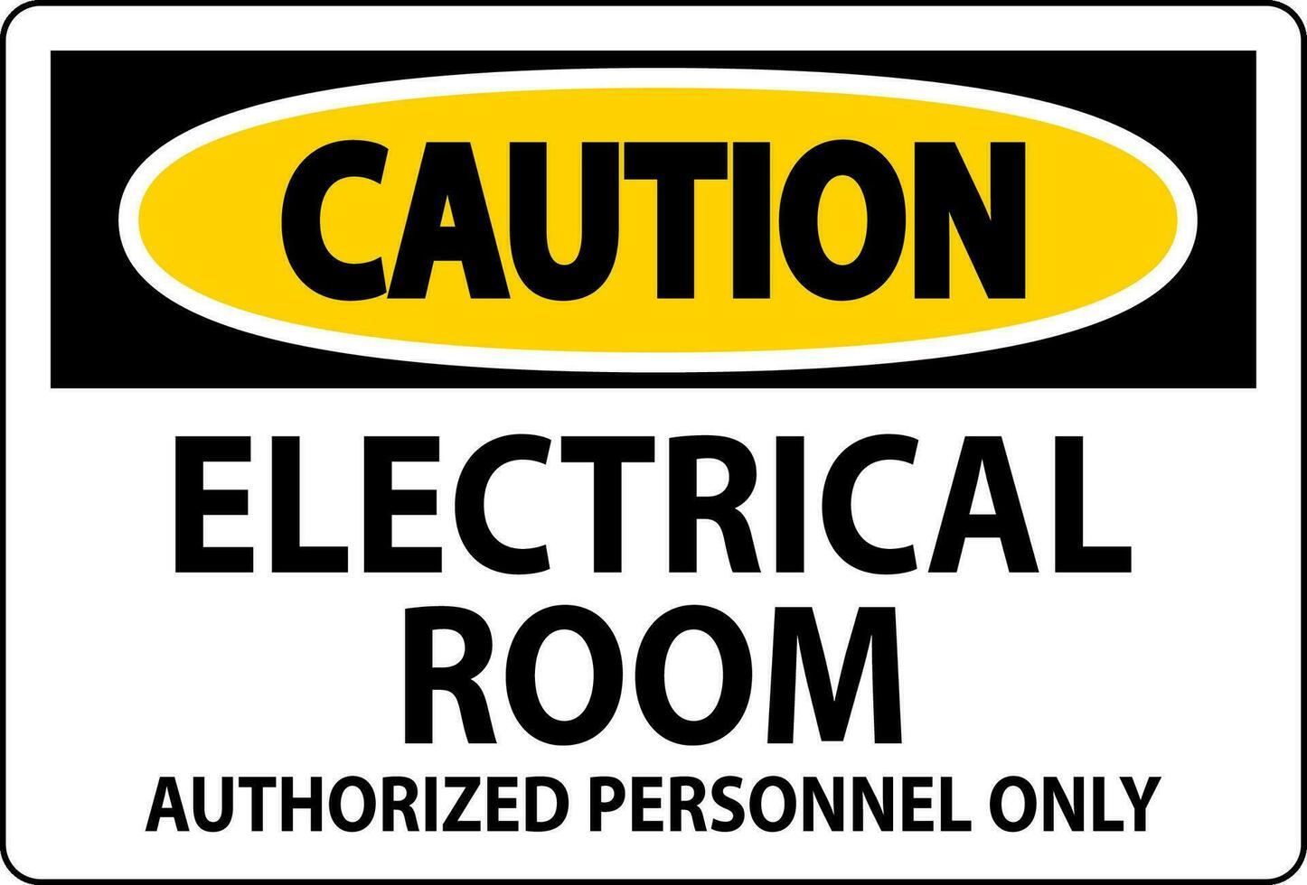 Cuidado placa elétrico quarto - autorizado pessoal só vetor