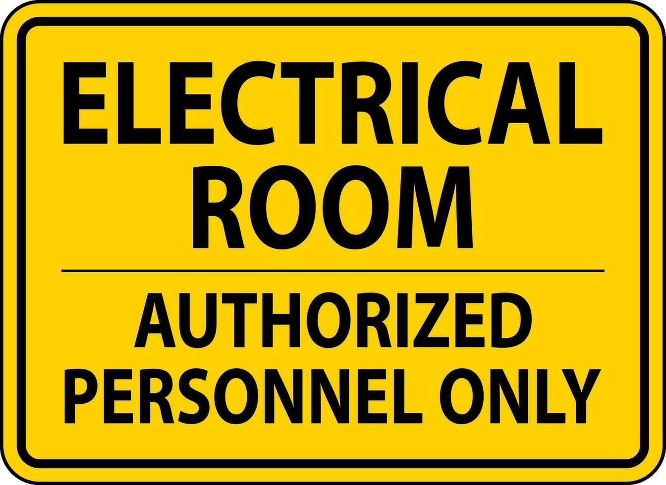aviso prévio placa elétrico quarto - autorizado pessoal só vetor