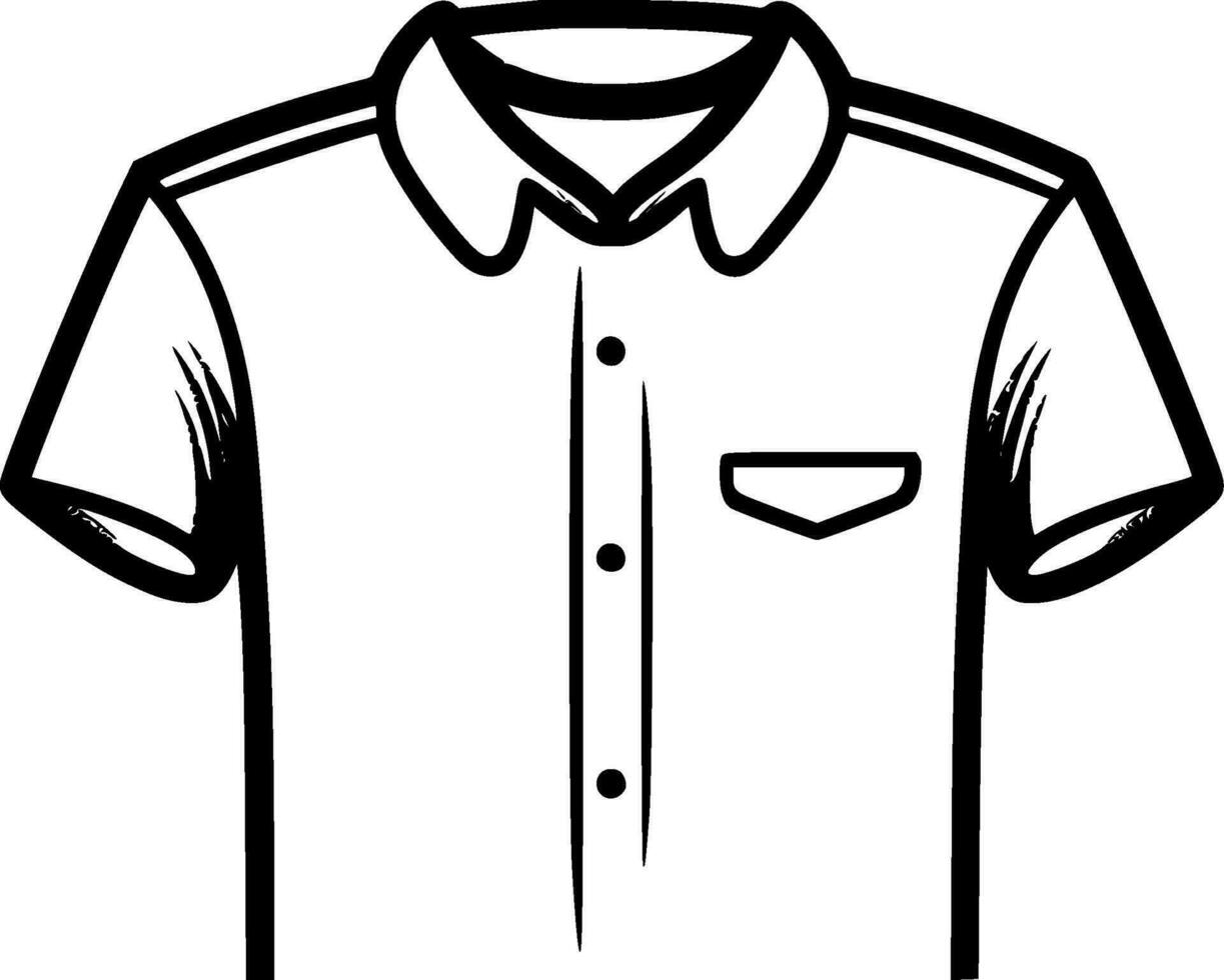 camisa, minimalista e simples silhueta - vetor ilustração