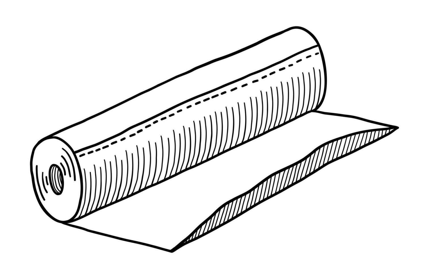 Preto vetor isolado em uma branco fundo rabisco ilustração do uma lista do celofane bolsas