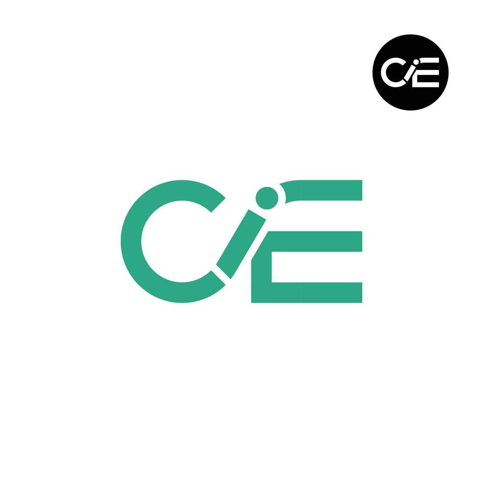 carta cie monograma logotipo Projeto vetor