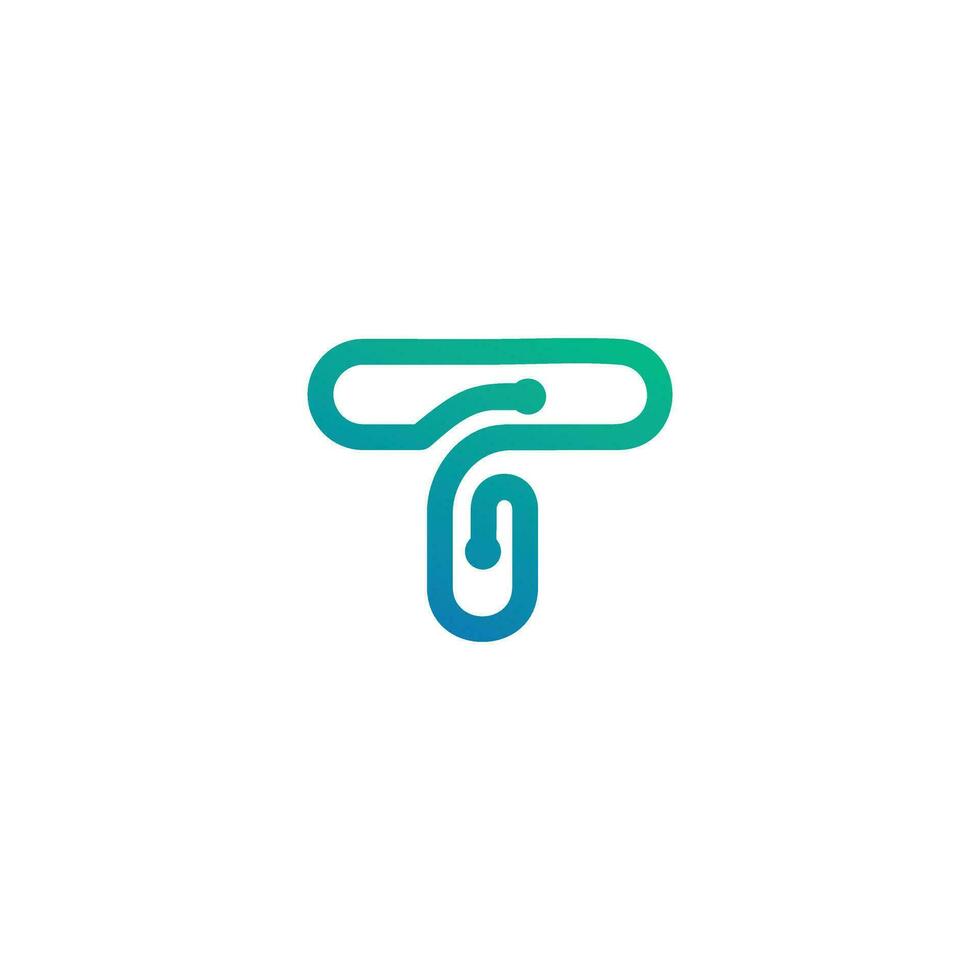 carta t logotipo com moderno criativo Projeto idéia vetor