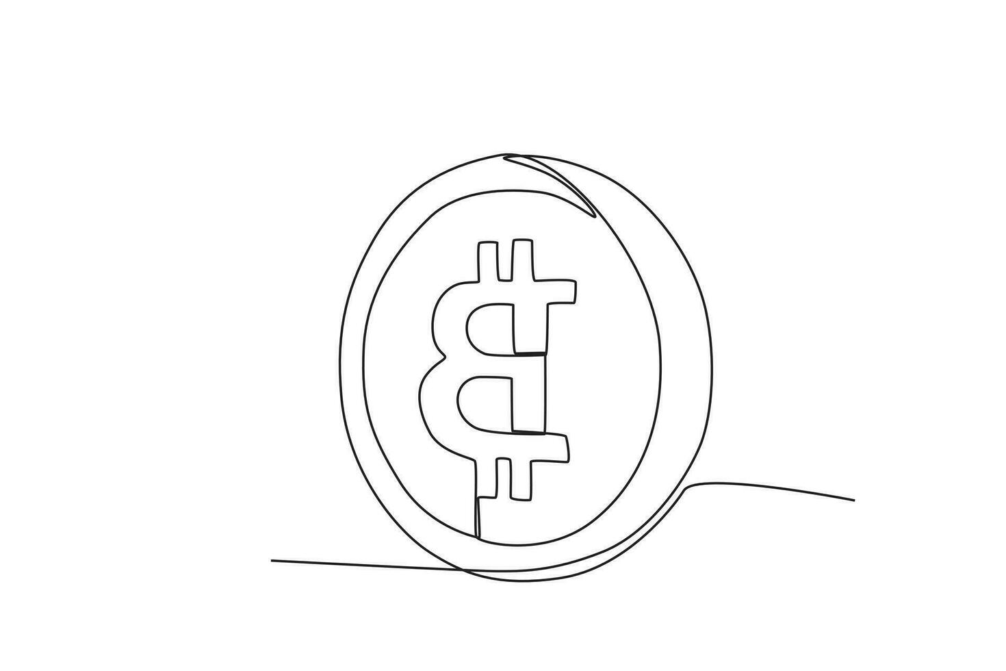 uma bitcoin símbolo vetor