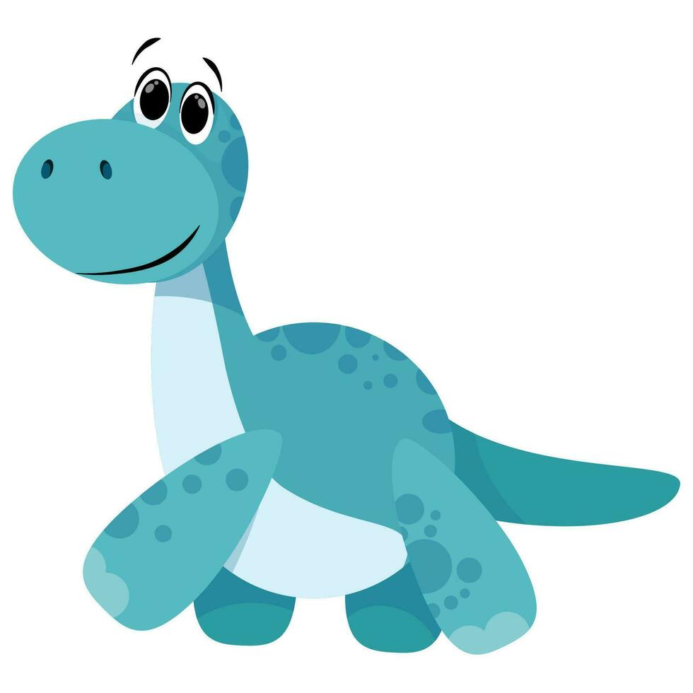 azul dinossauro personagem vetor