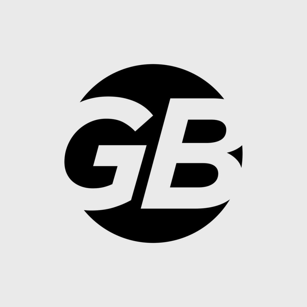 gb marca nome inicial cartas ícone. gb monograma. vetor