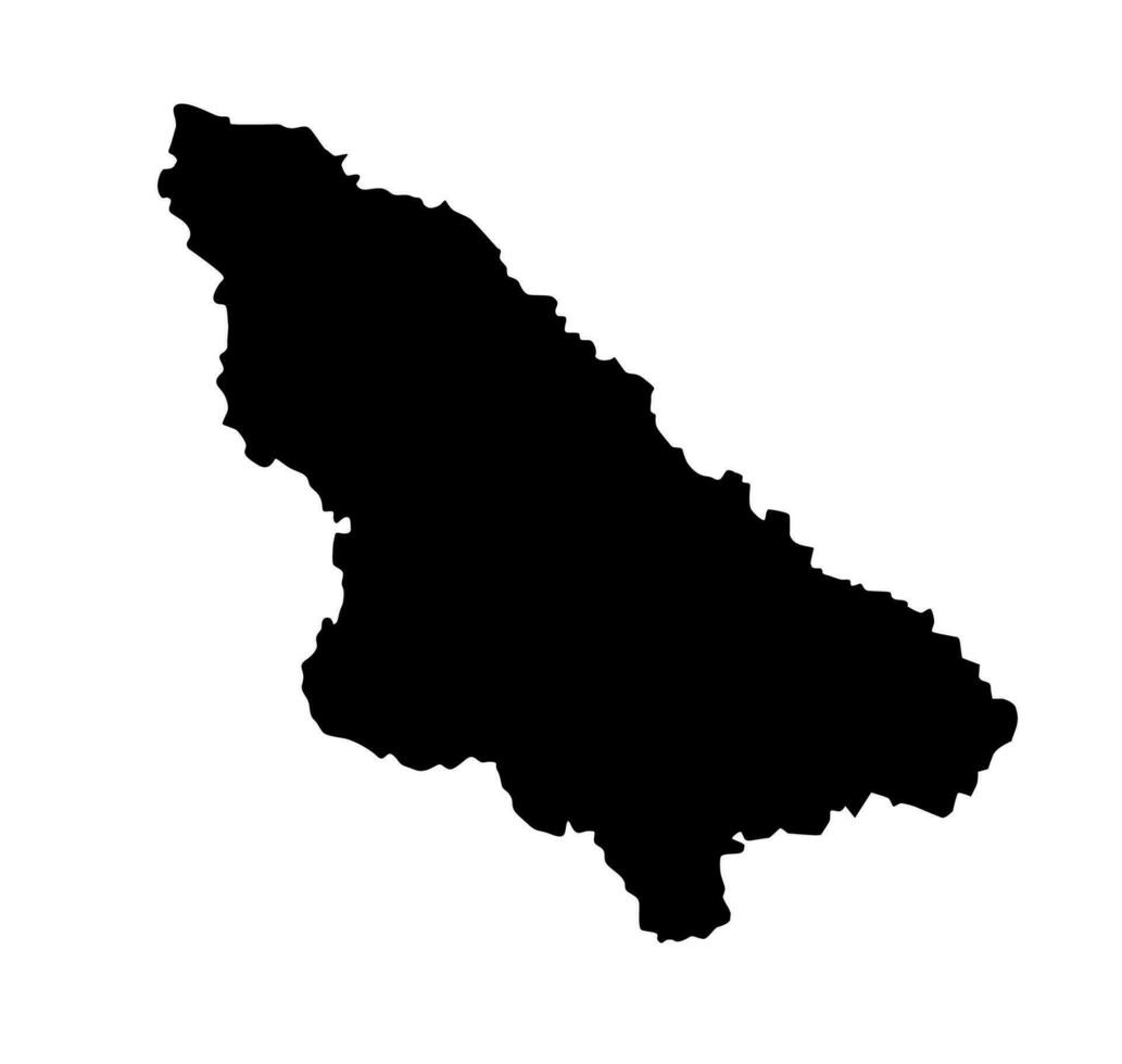Wardha a distância do Maharashtra Preto vetor mapa.