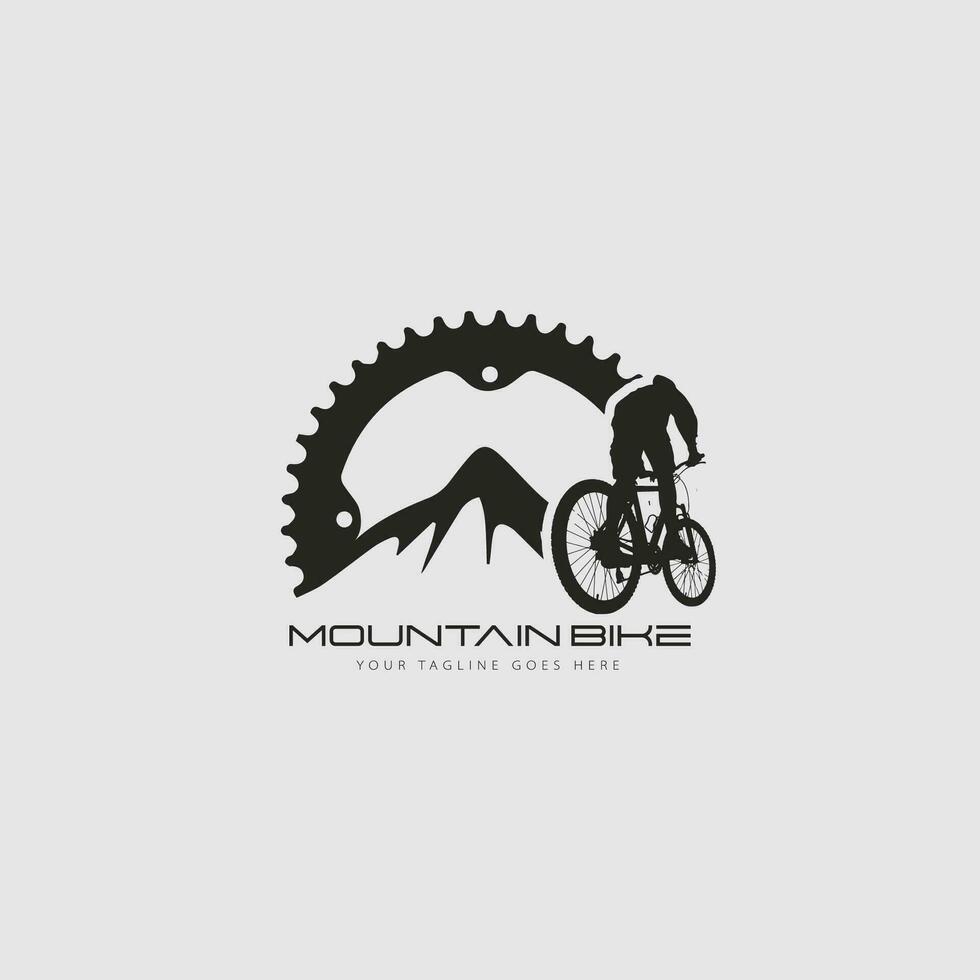 vetor de logotipo de mountain bike