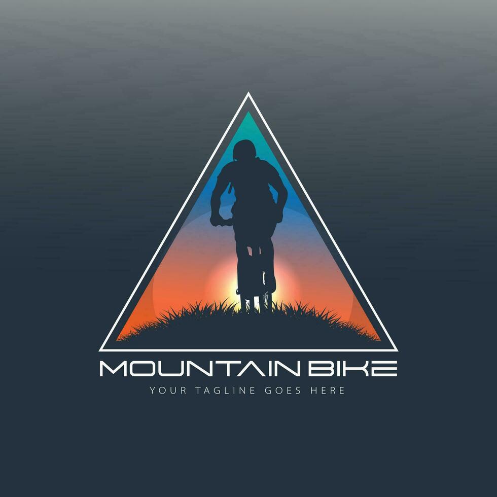 vetor de logotipo de mountain bike