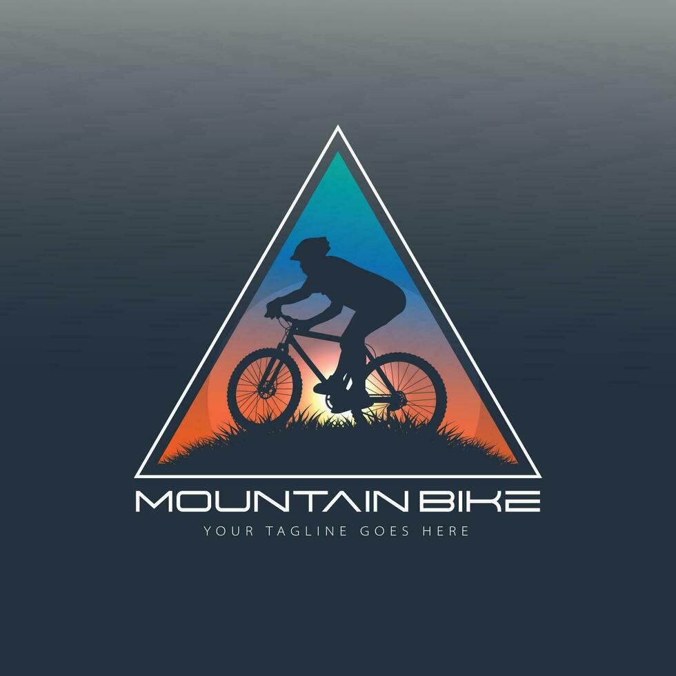 vetor de logotipo de mountain bike