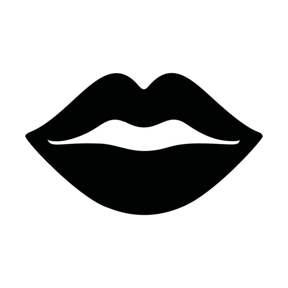 lábios ícone logotipo vetor