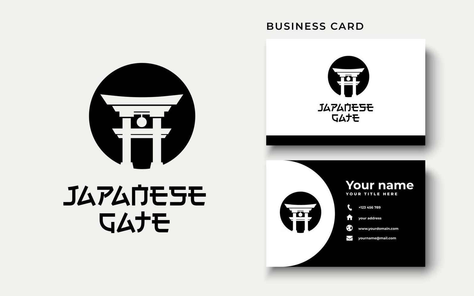 inspiração de design de logotipo de portão japonês, ilustração vetorial vetor