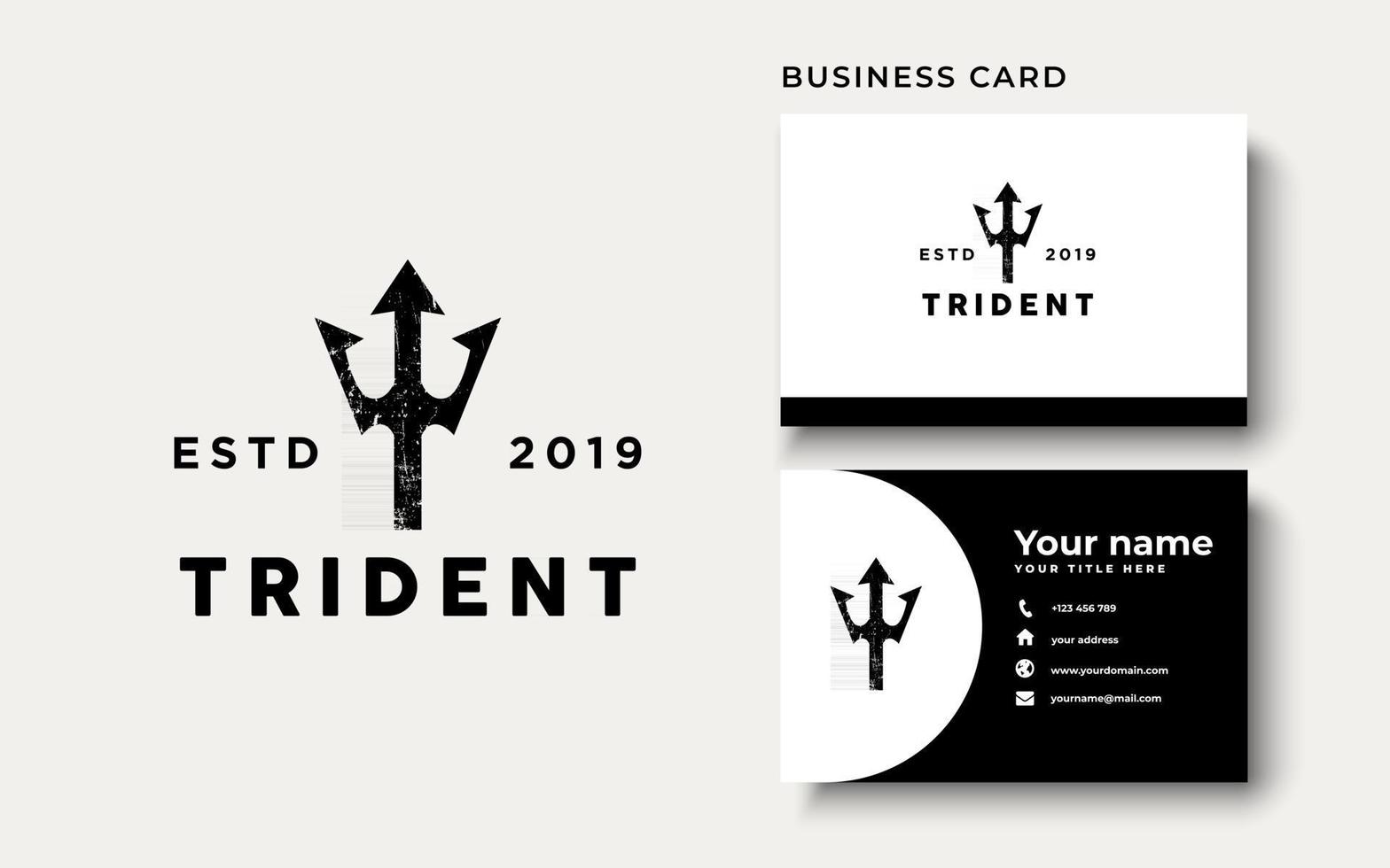inspiração para o design do logotipo trident vetor