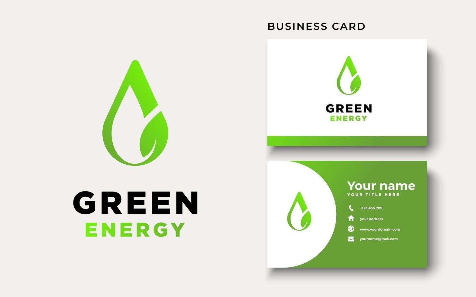 inspiração de design de logotipo de energia verde, ilustração vetorial vetor