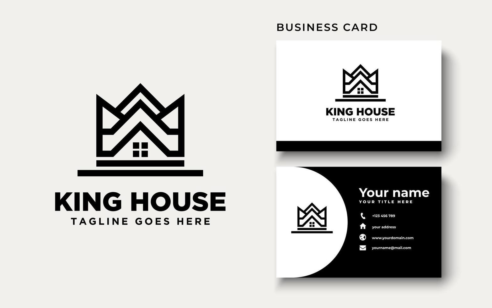 inspiração para o design do logotipo da Crown House vetor