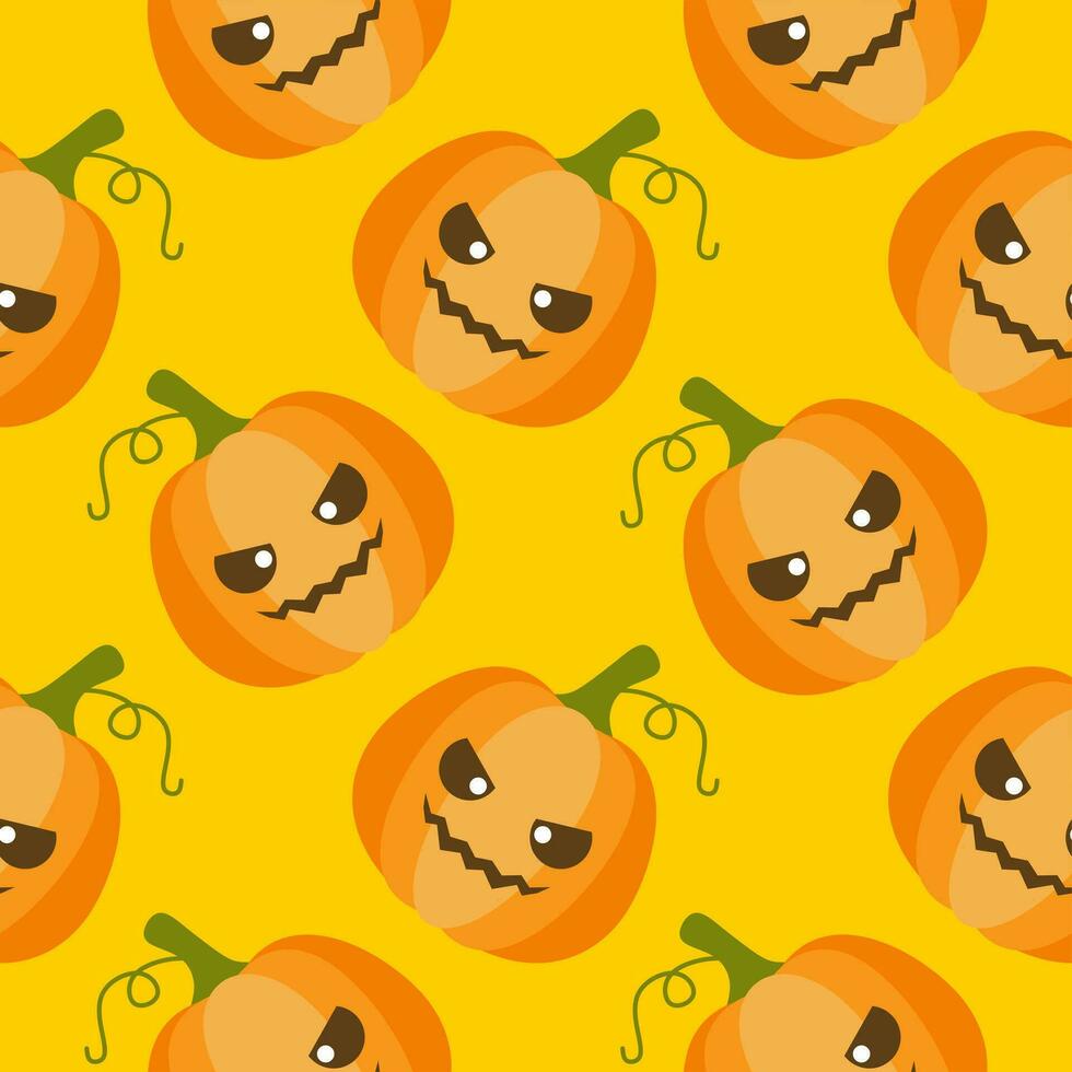 dia das Bruxas jack-o-lanterna desatado padronizar. dia das Bruxas abóbora desatado padronizar vetor ilustração