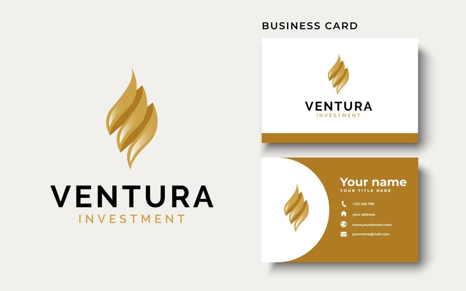 inspiração para design de logotipo de investimento financeiro vetor