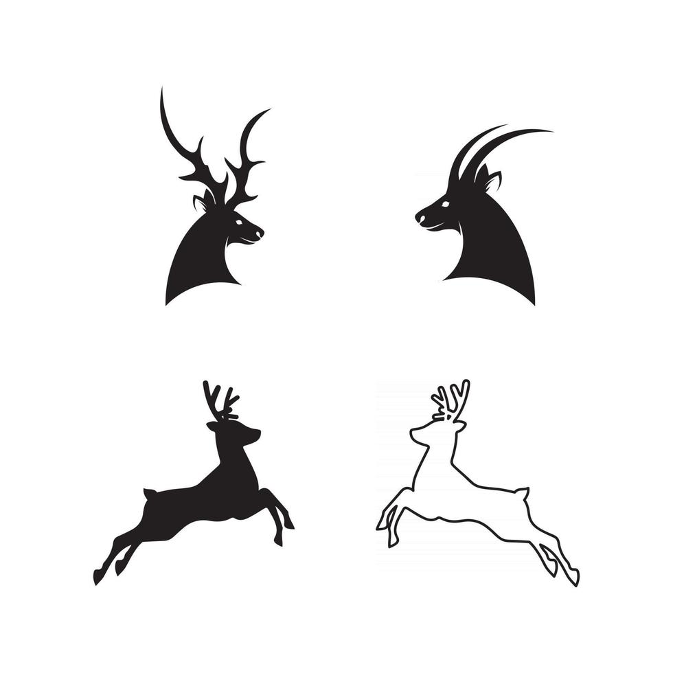 logotipo de veado animal e mamífero design e vetor gráfico