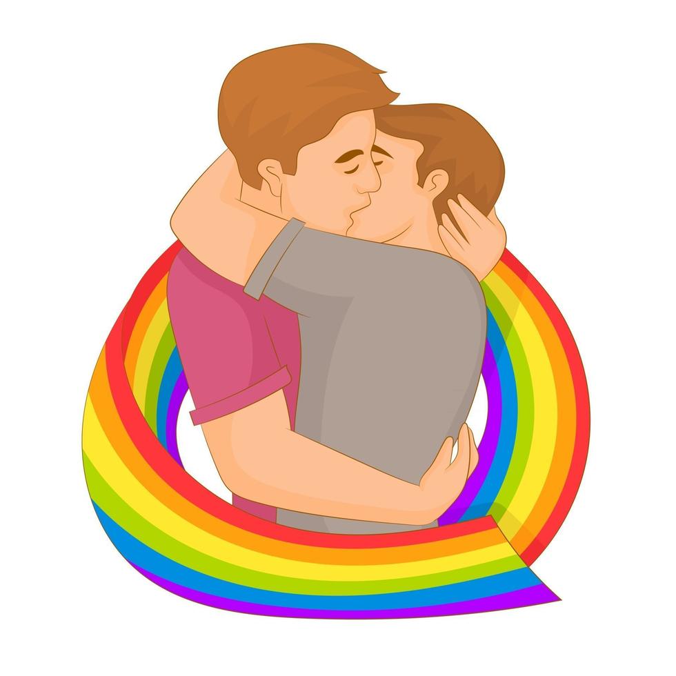 lgbtq mês do orgulho, bandeira do arco-íris, amor, casal vetor