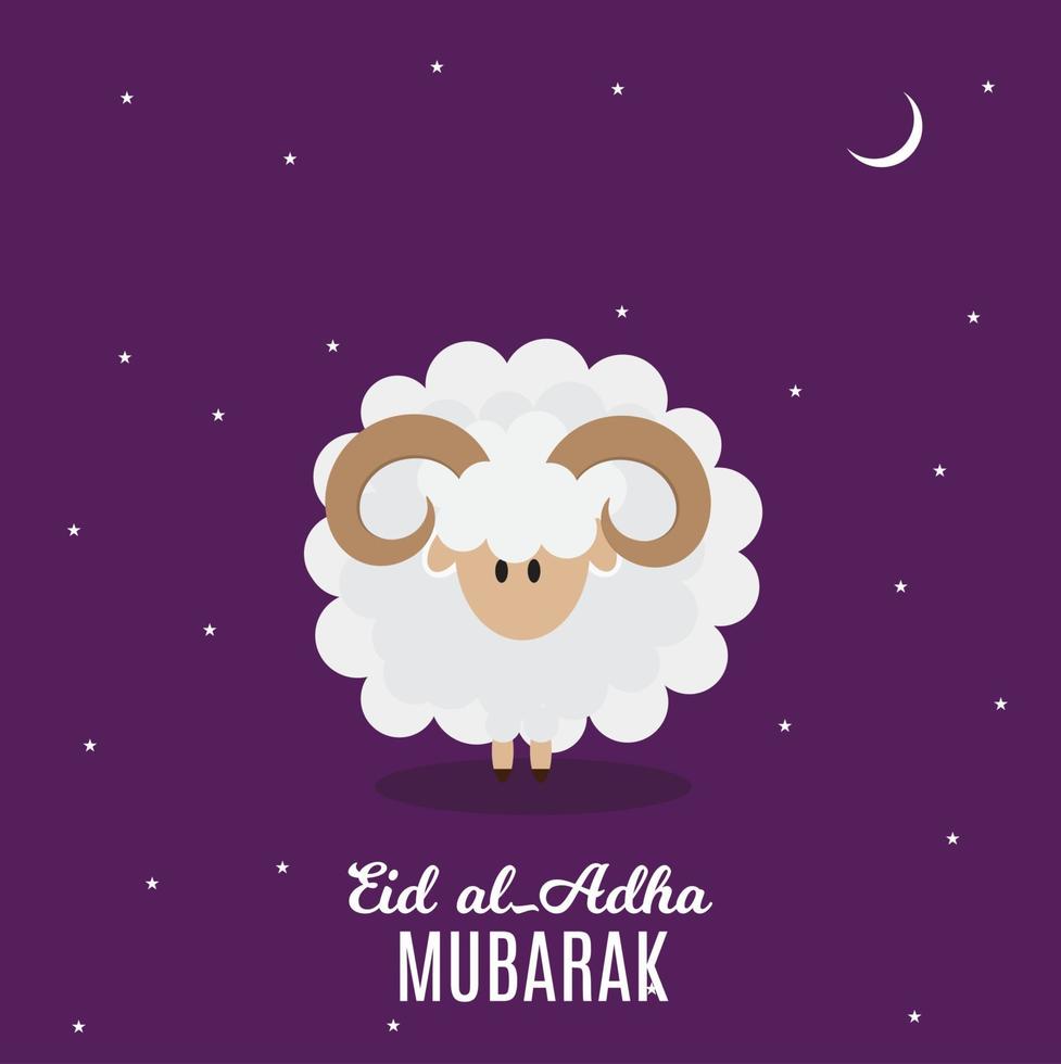 eid al-adha, festival de sacrifício muçulmano do kurban bayrami. ilustrador vetorial vetor