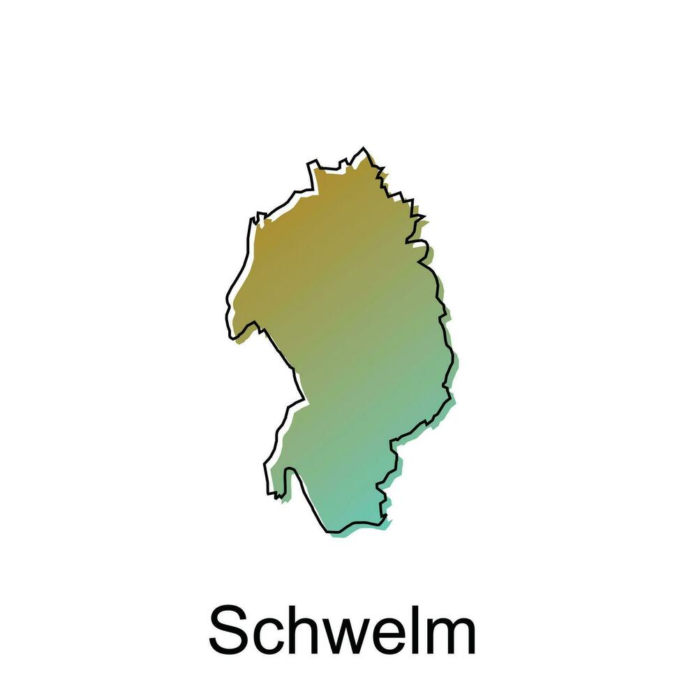 Schwelm cidade mapa ilustração. simplificado mapa do Alemanha país vetor Projeto modelo