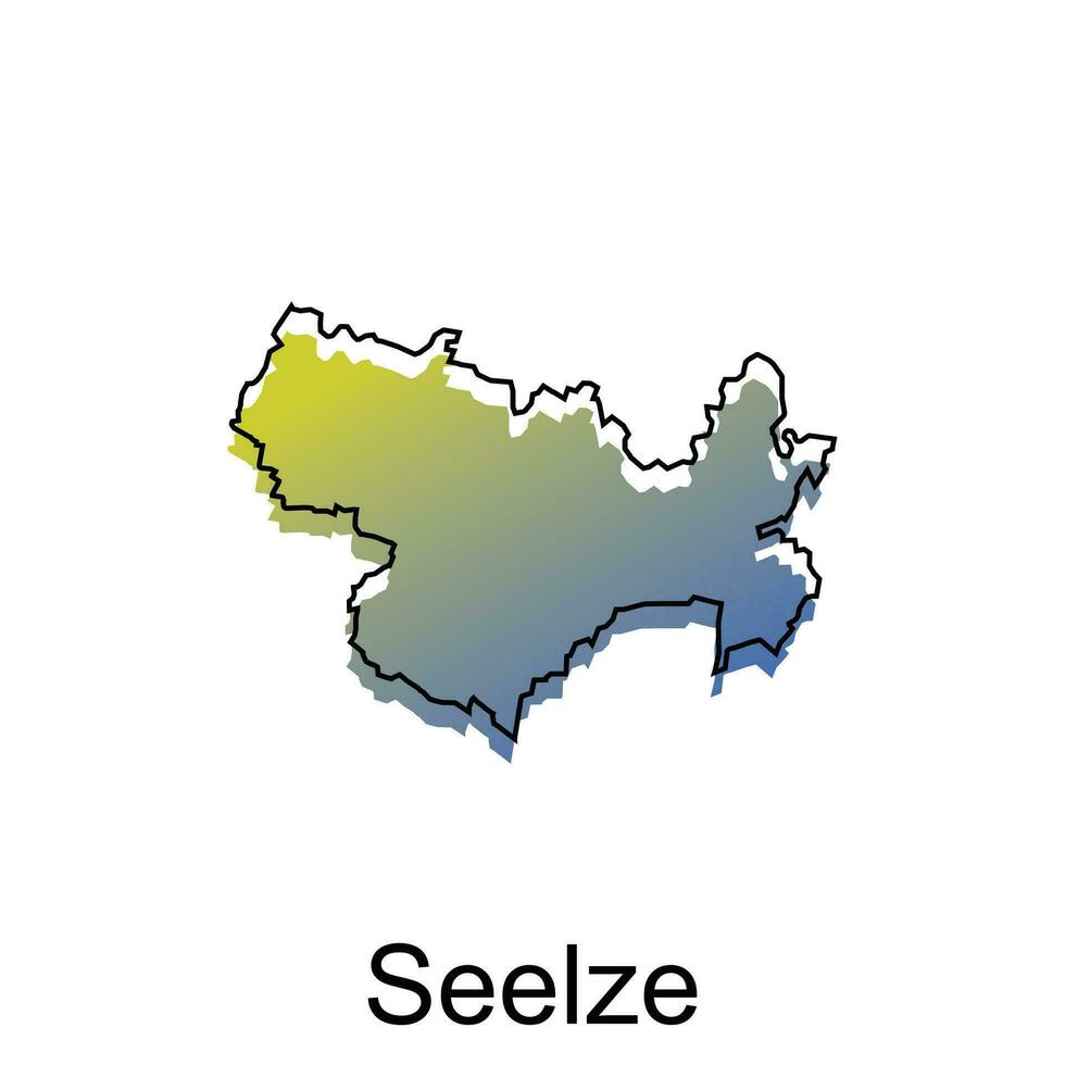 selze cidade mapa ilustração. simplificado mapa do Alemanha país vetor Projeto modelo