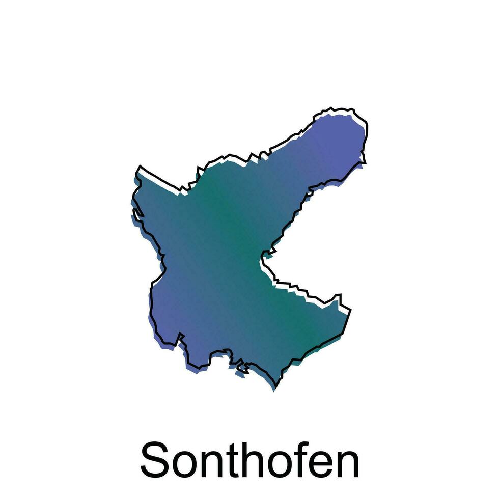 mapa cidade do sonthofen, mundo mapa internacional vetor Projeto modelo