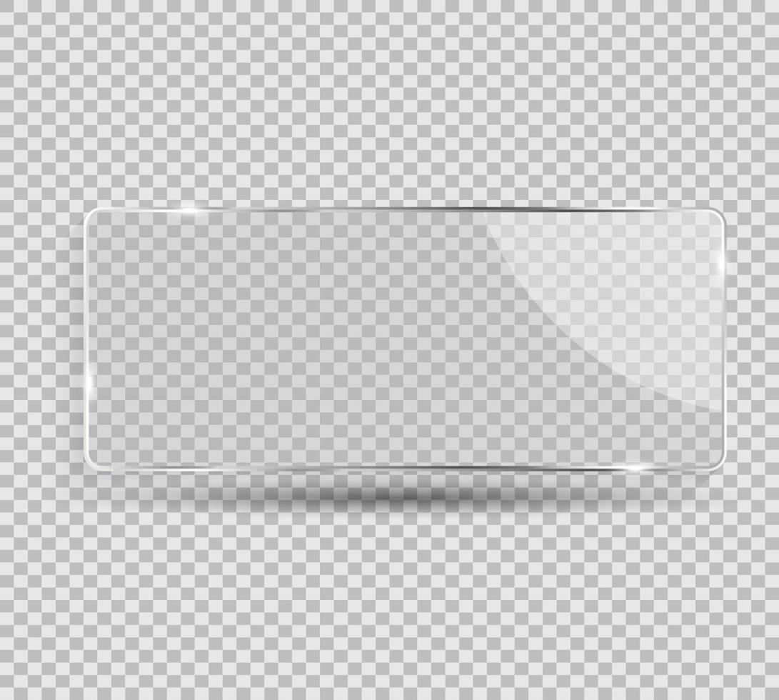 ilustração em vetor moldura de transparência de vidro