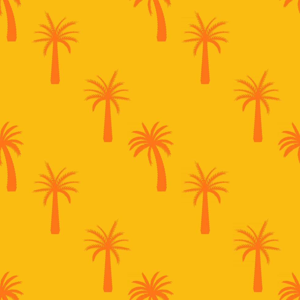 beautifil folha de palmeira silhueta padrão sem emenda ilustração vetorial vetor