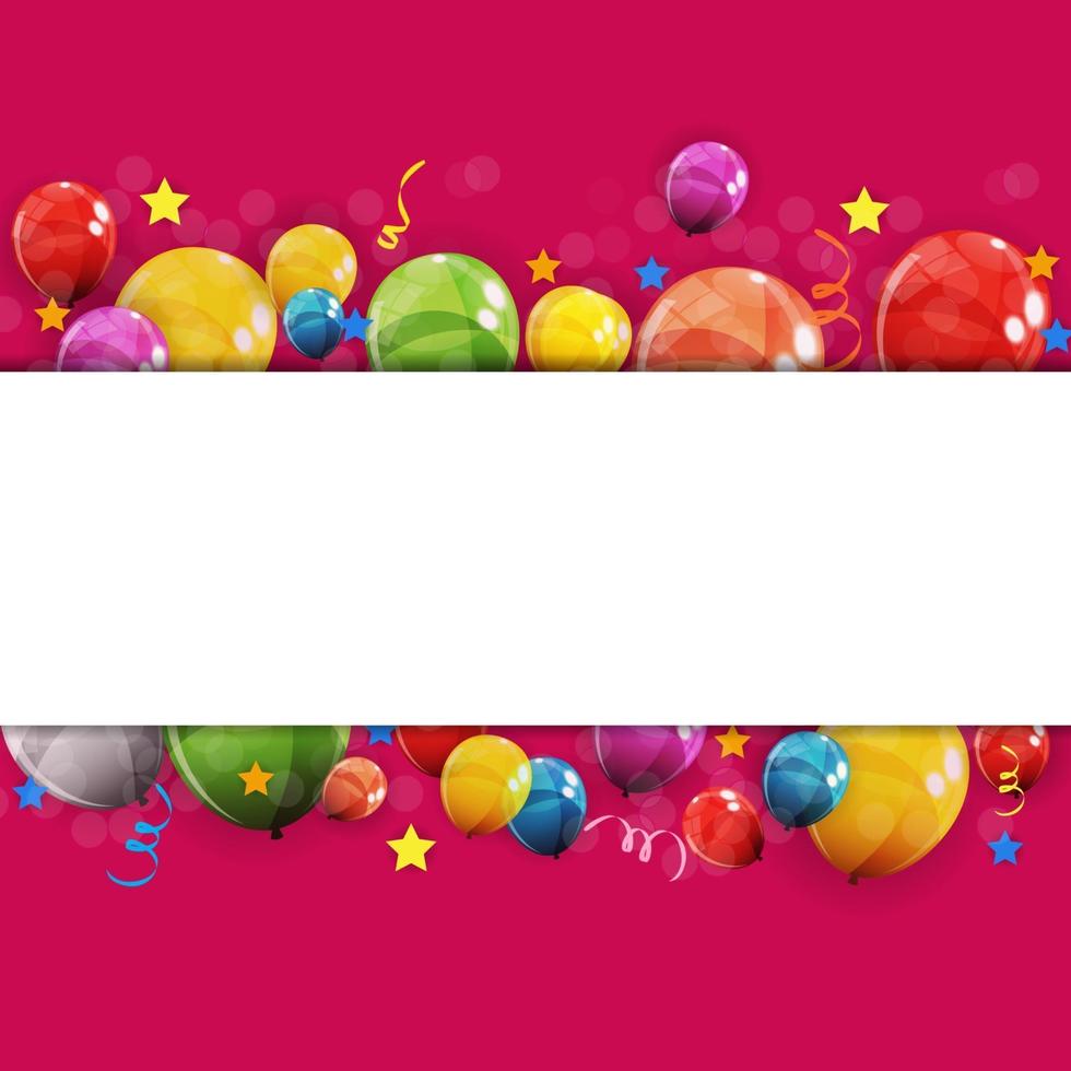 Ilustração em vetor fundo banner colorido feliz aniversário colorido