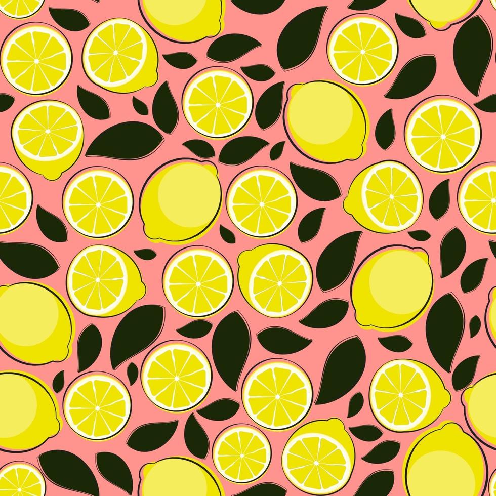 ilustração em vetor fundo abstrato limão sem costura padrão