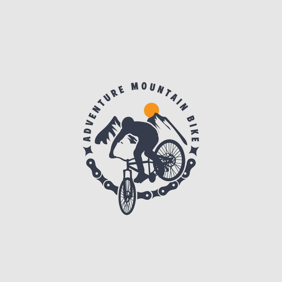 logotipo de mountain bike vetor