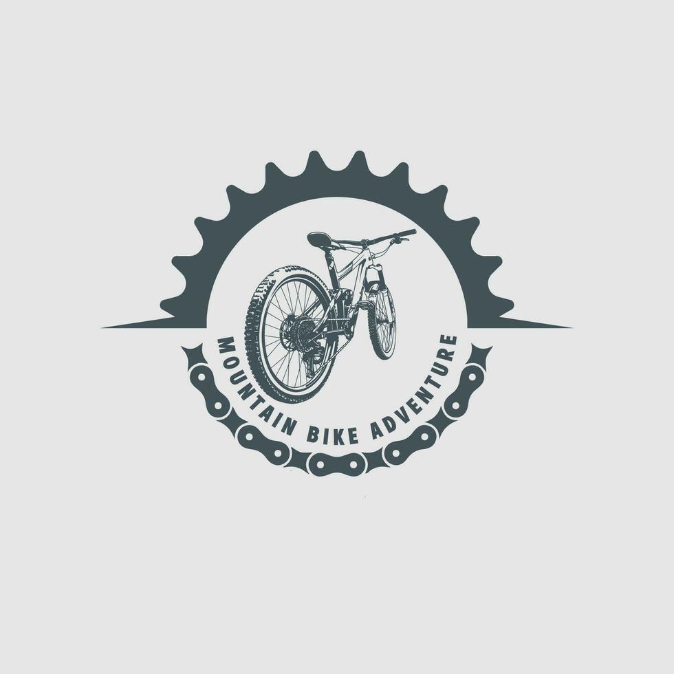 vetor de logotipo de mountain bike