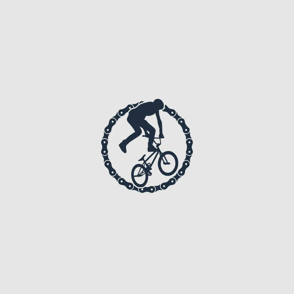 vetor de logotipo de mountain bike