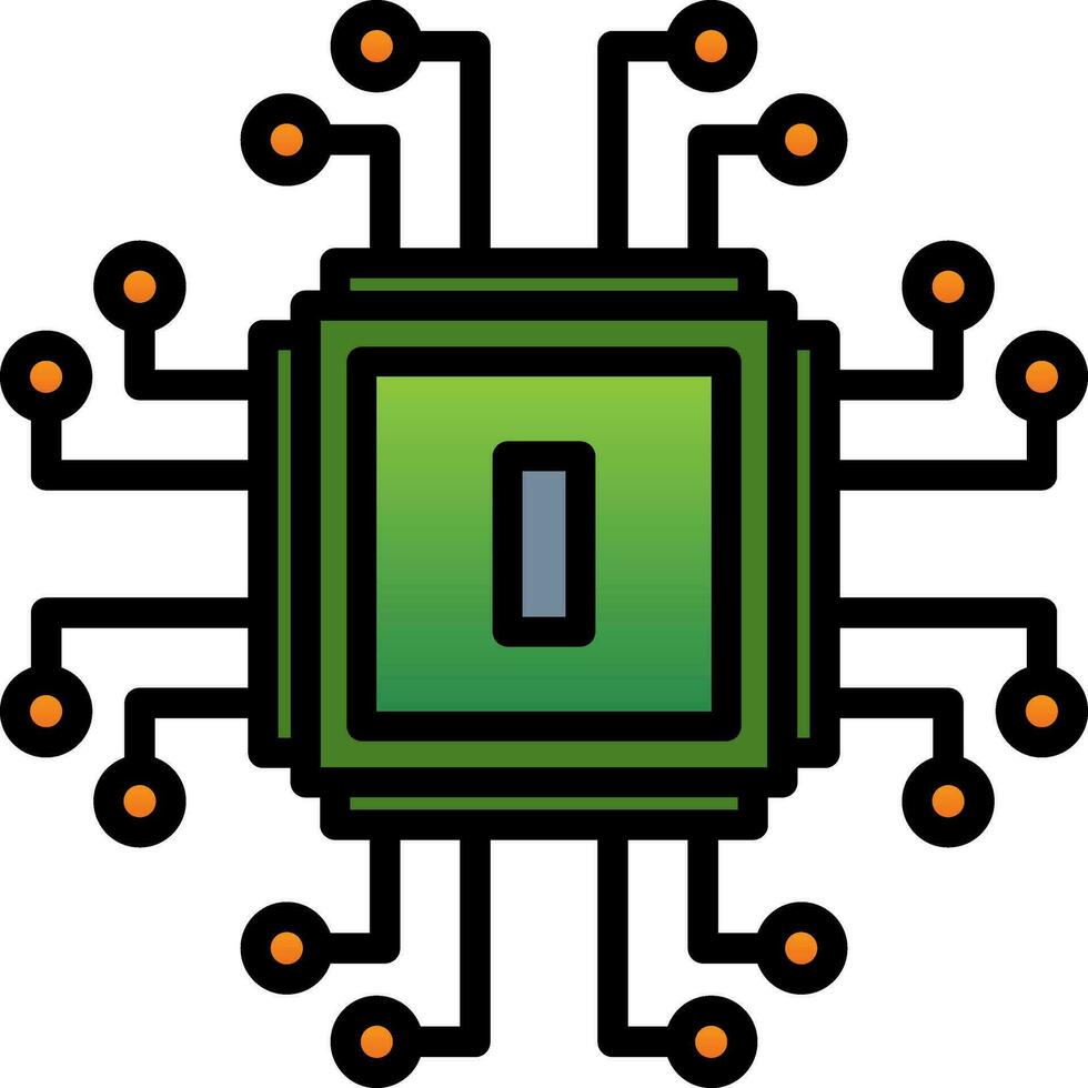 design de ícone de vetor de microchip