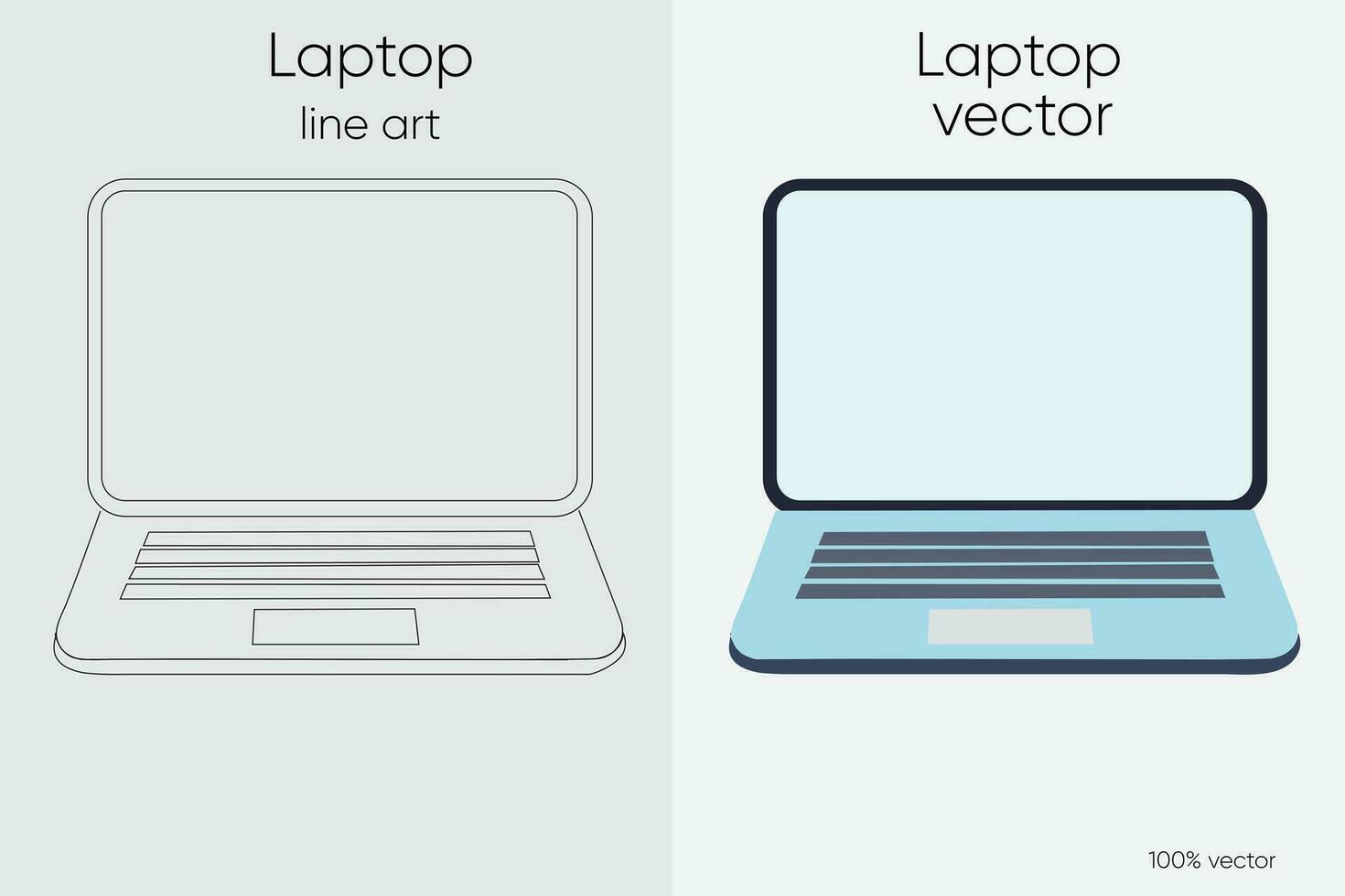 conjunto do computador portátil vetor