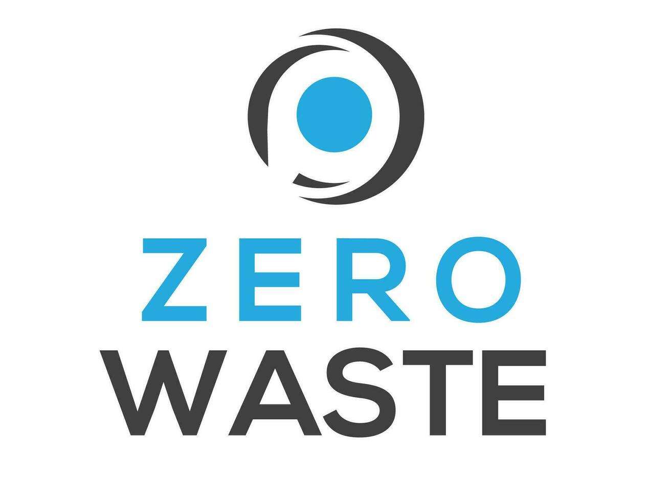 branco fundo zero desperdício logotipo, zero desperdício vetor logotipo ou ícone