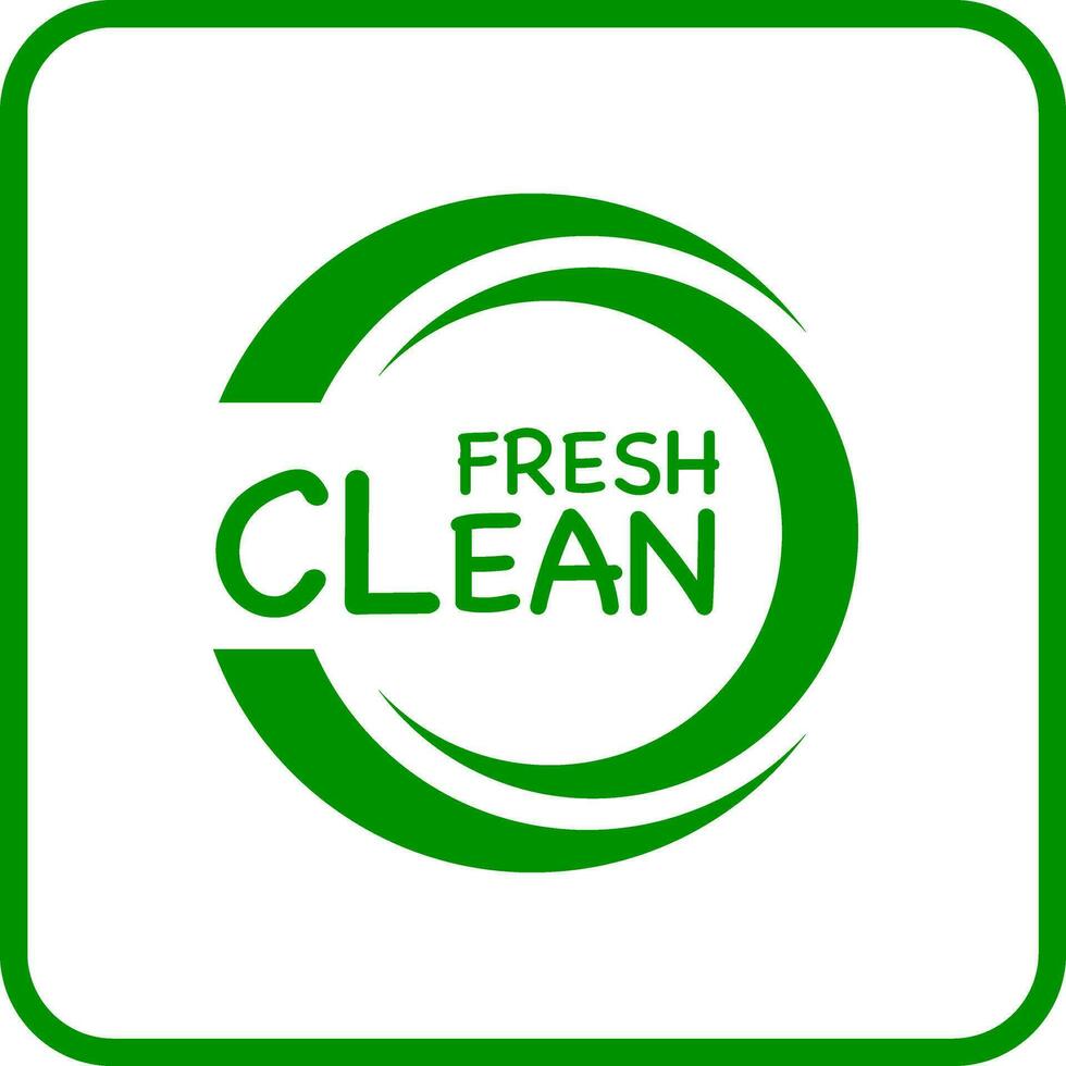 fresco limpar \ limpo folha vetor logotipo ou ícone, branco fundo fresco limpar \ limpo logotipo