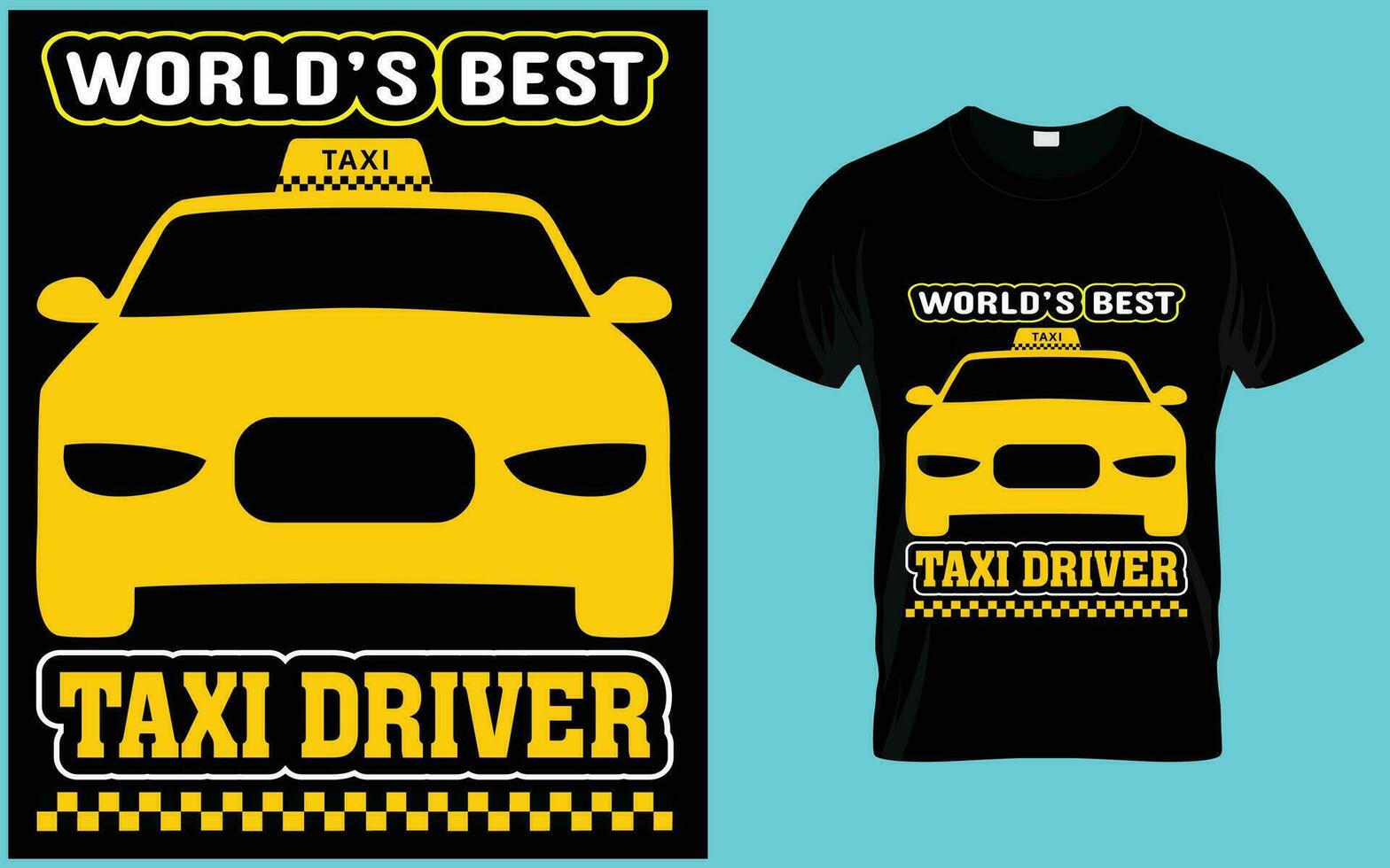 impressão Táxi motorista t camisa Projeto vetor