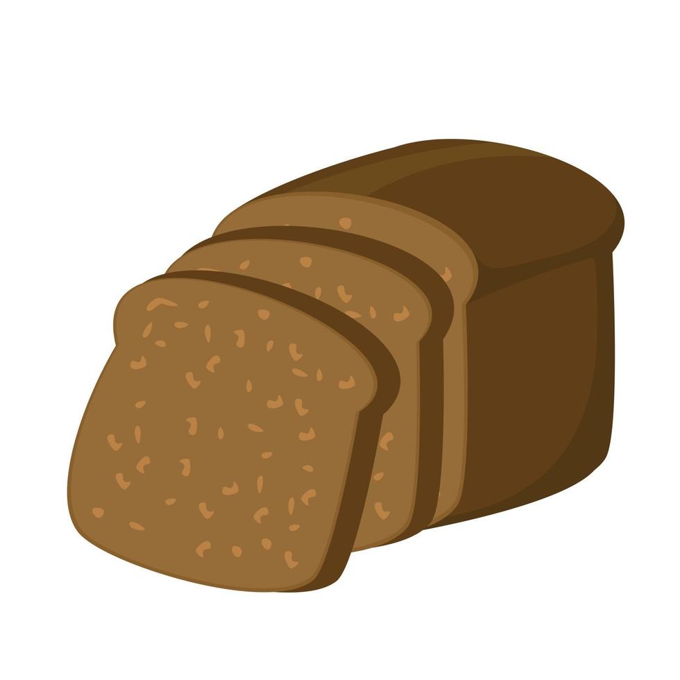 ilustração vetorial desenho animado objeto isolado comida deliciosa pão vetor