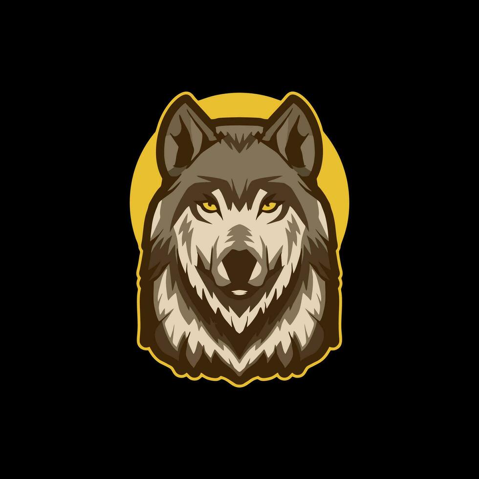 melhor ilustração do selvagem Lobo para mascote, logotipo ou adesivo vetor