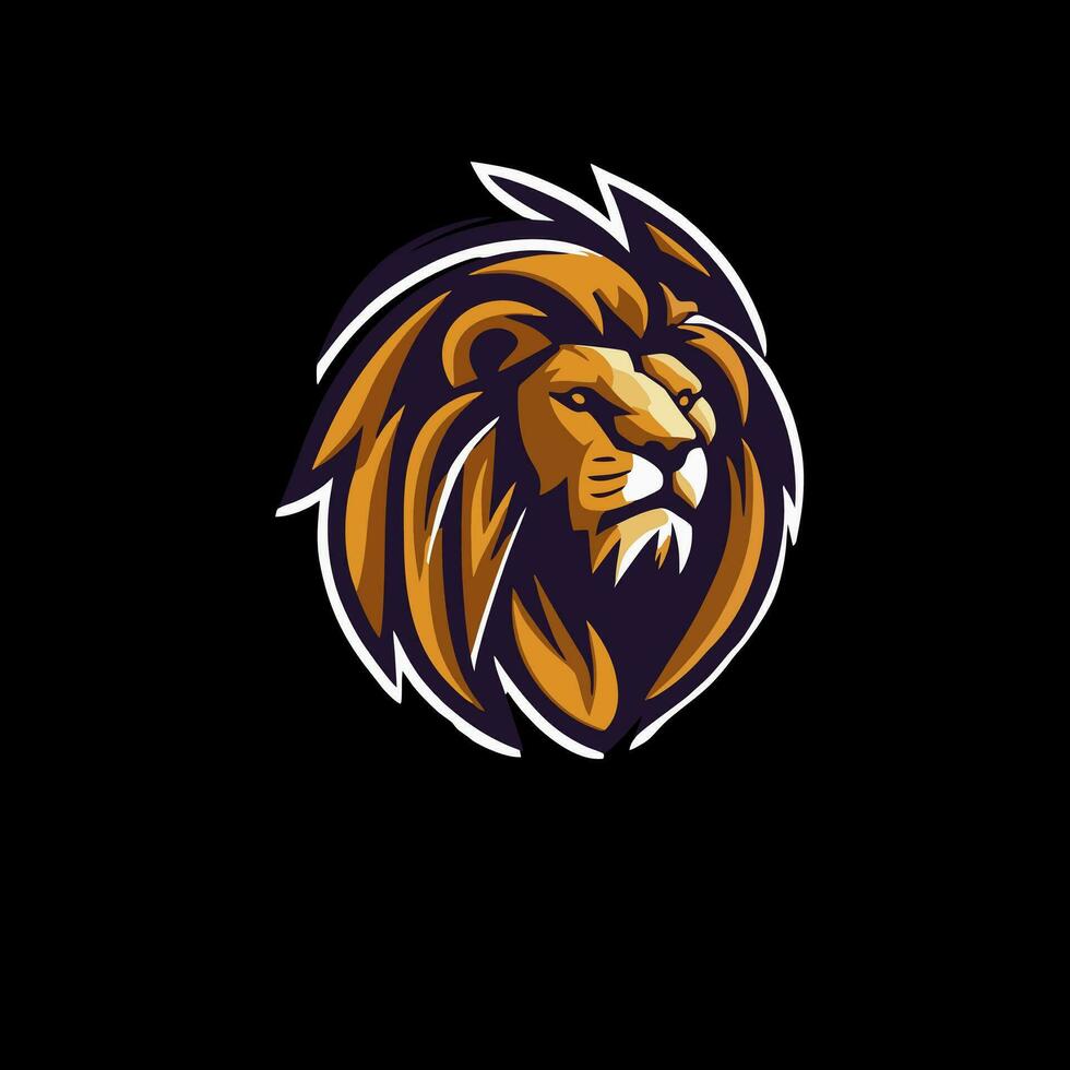 melhor ilustração do leão rei para mascote, logotipo ou adesivo vetor