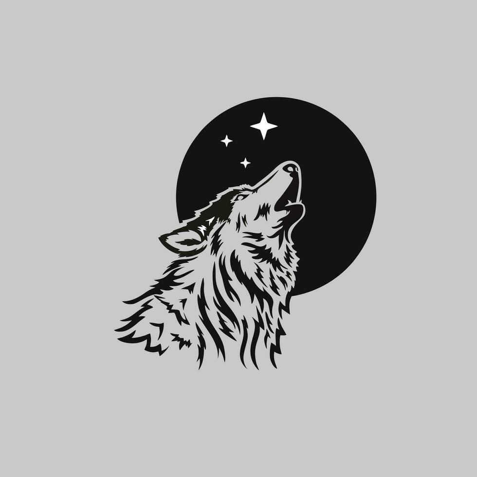 melhor ilustração do selvagem Lobo para mascote, logotipo ou adesivo vetor