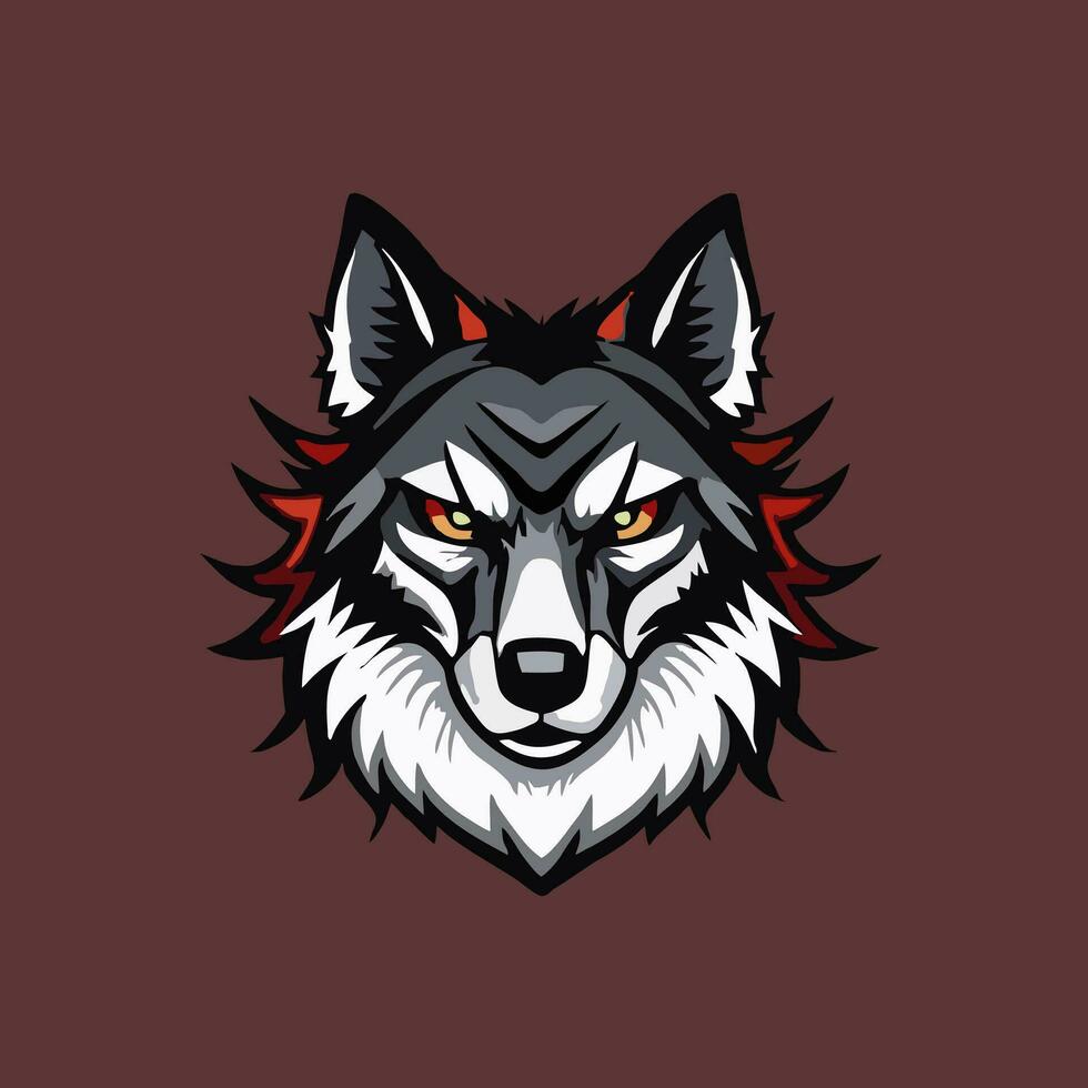 melhor ilustração do selvagem Lobo para mascote, logotipo ou adesivo vetor