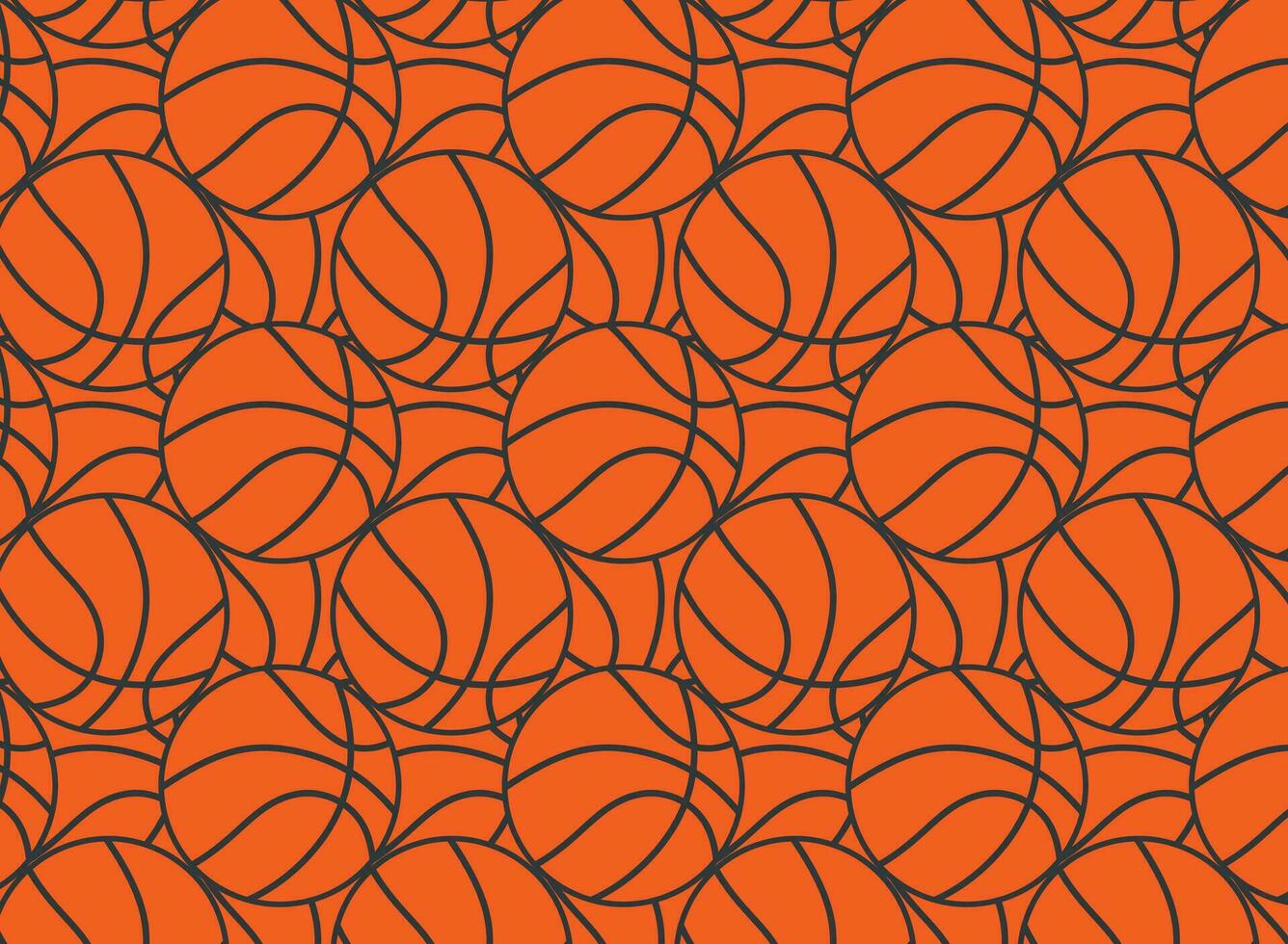 basquetebol desatado padronizar com brilhante laranja bolas. moderno ilustração para panfletos, bandeiras, rede e imprimir. esporte, equipe jogar conceito. vetor plano moderno ilustração isolado.