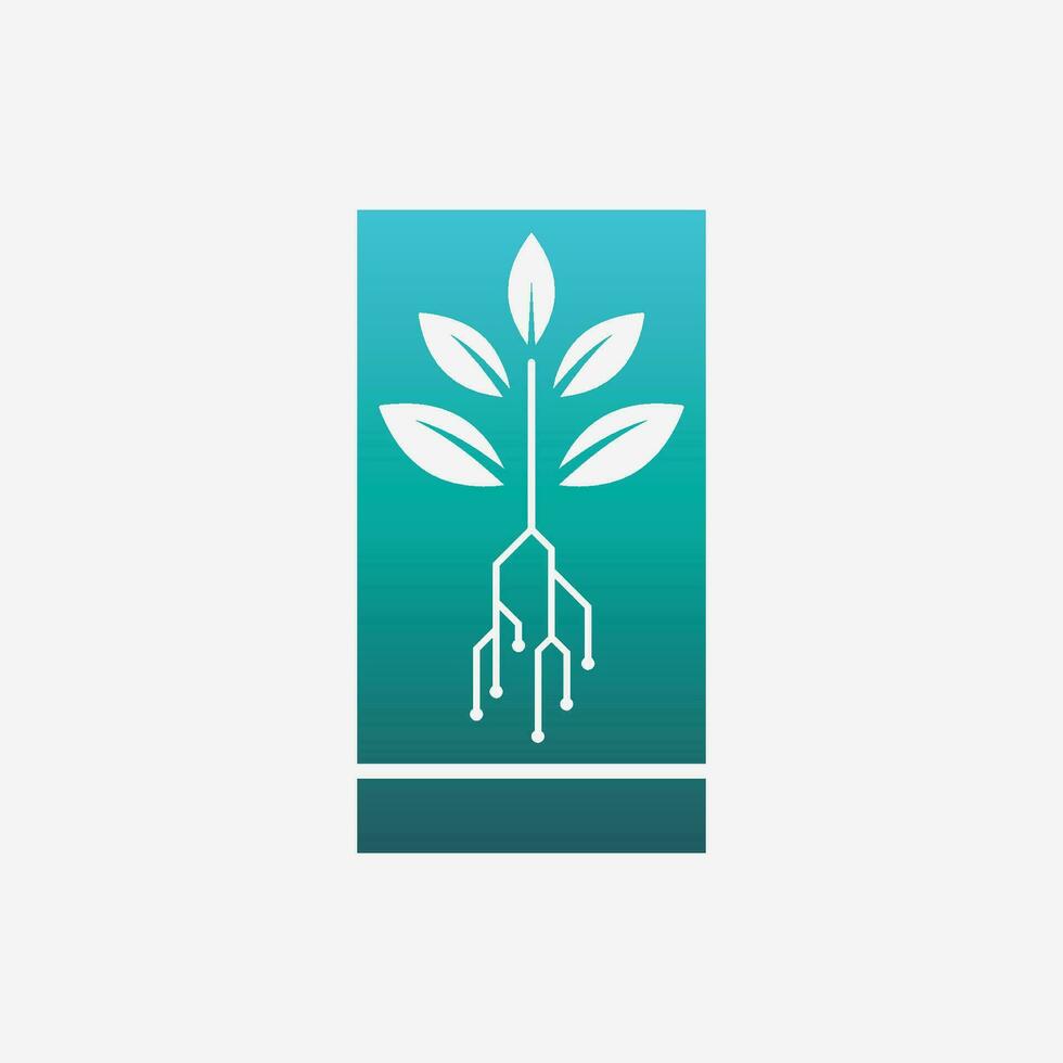 jardinagem logotipo com pá ícone e árvore com verde folhas logotipo modelo. vetor