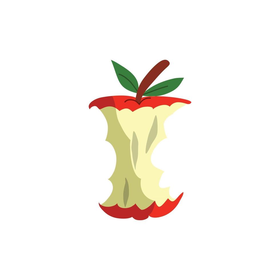 ilustração maçã vermelha comida, maçã vermelha mordida ilustração vetorial vetor