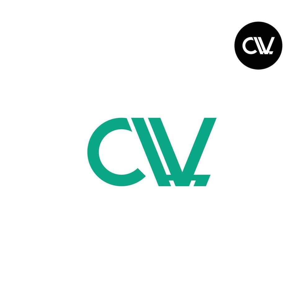 carta clv monograma logotipo Projeto vetor