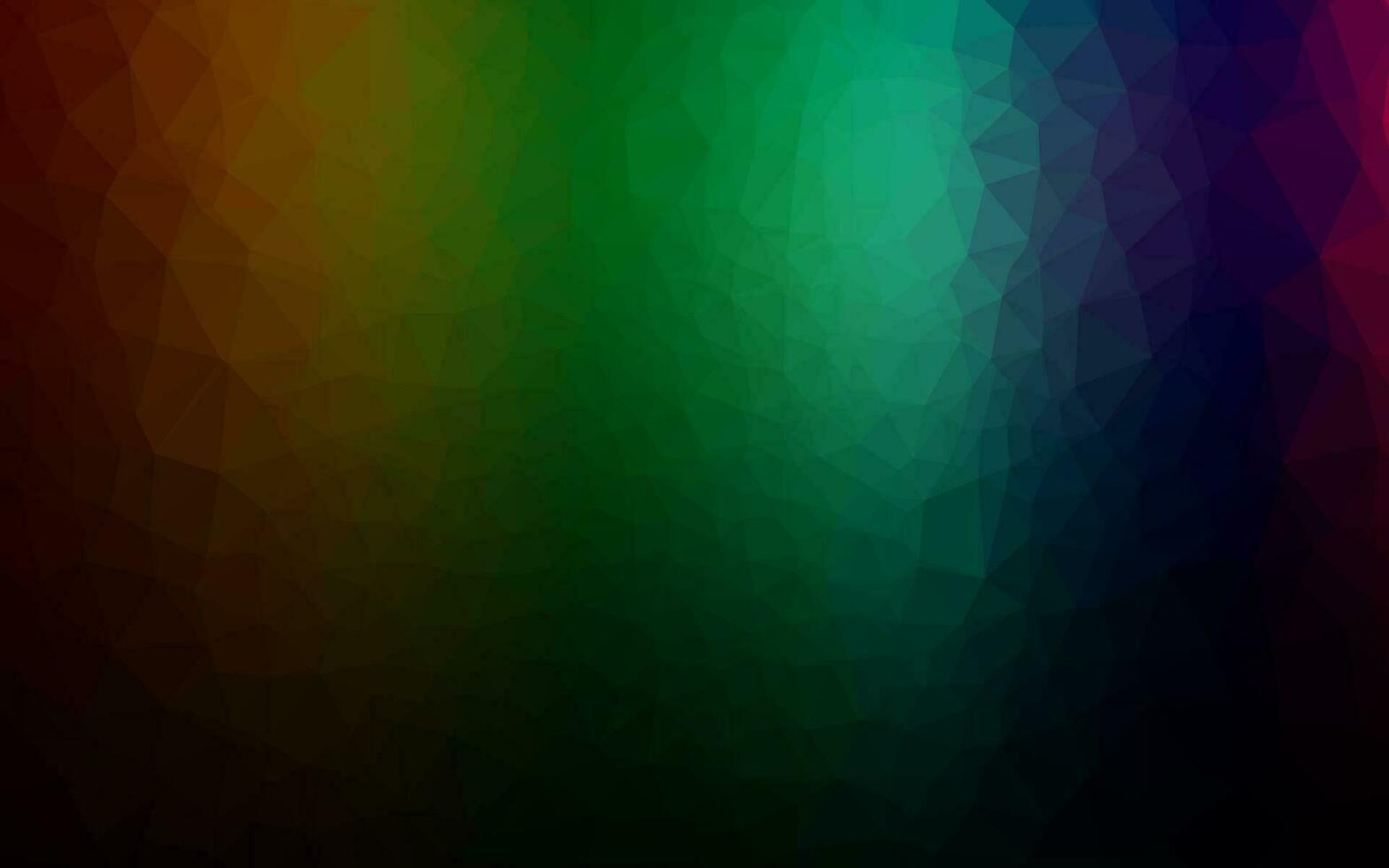 layout de baixo poli de vetor de arco-íris multicolorido escuro.